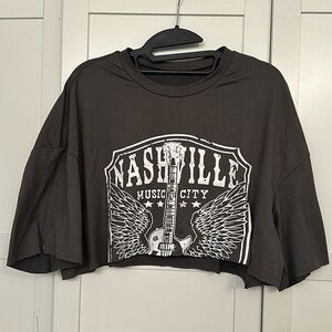 Cropped Nashville Graphic Tee